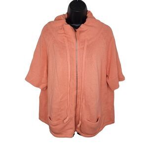 Talbots Petites cowl neck short sleeve cardigan sweater 2XP